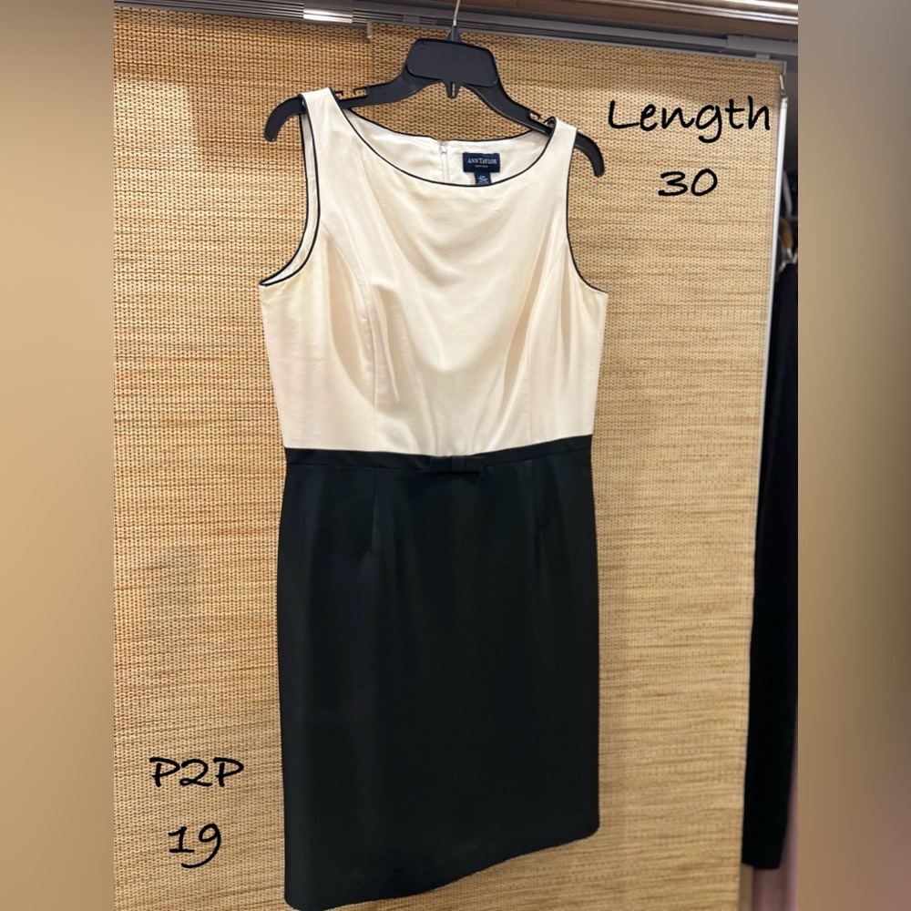 Ann Taylor Cream with Black Dress